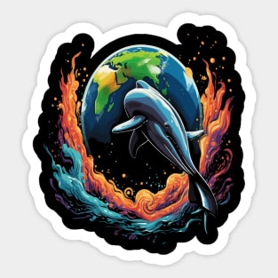 Dolphin Earth Day Sticker